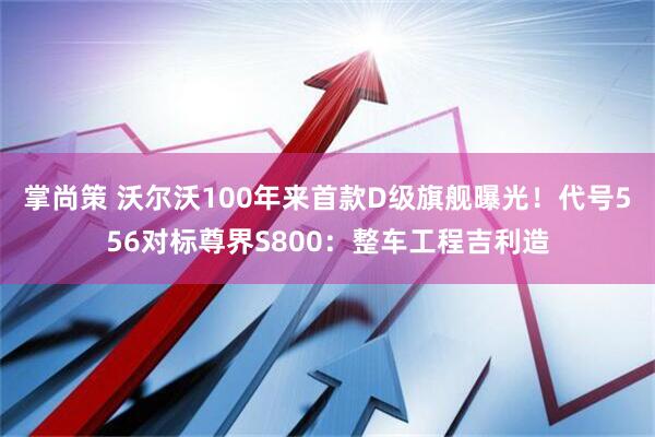 掌尚策 沃尔沃100年来首款D级旗舰曝光！代号556对标尊界S800：整车工程吉利造